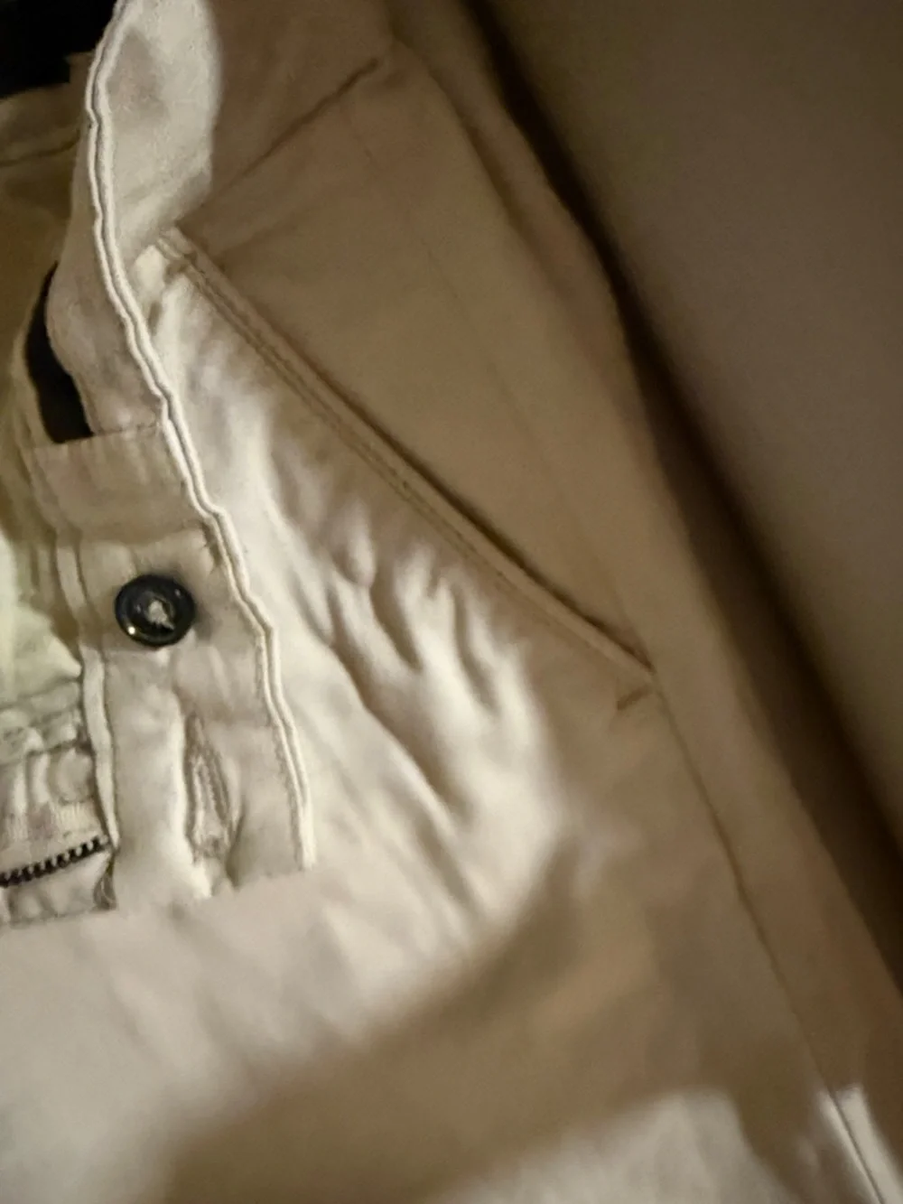 Classic Beige Cotton Chino Pants